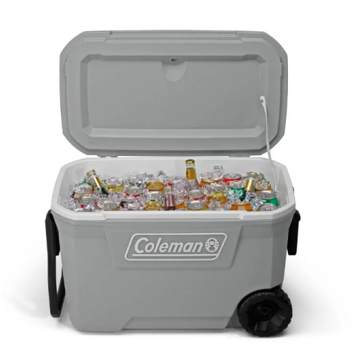Coleman - 62 Qt Wheeled Cooler 3-Day Ice Retention - Gray