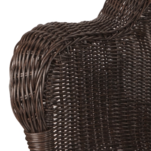 Hand Woven Resin Wicker Porch Swing - Dark Brown