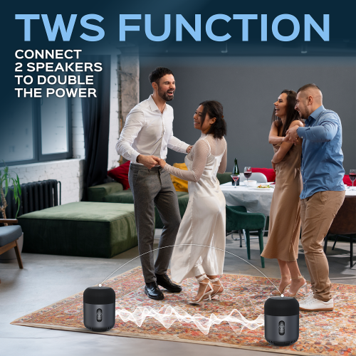 TREBLAB HD-360 Pro, High-Performance Wireless Speaker with 5 Dynamic Drivers, 8 Bass Radiators and Subwoofer, Powerful 360° Surround Sound, Metal