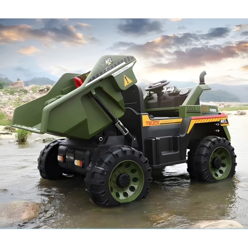 Zoom Buggeez Camoflage Dump Truck A797 12V Two Seater 4×4 Off-Road Ride On Car