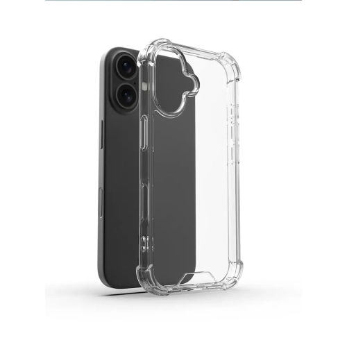 Apple iPhone 16 Clear Case with Shockproof Bumper Durable Transparent Cover with Impact-Resistant Protection