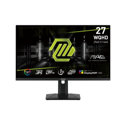 MSI 27" 2560 x 1440 180Hz 0.5ms (GTG) Curved Rapid VA with Quantum Dot Gaming Monitor Height, Tilt, Swivel adjustable (MAG 275CQRF QD E2)