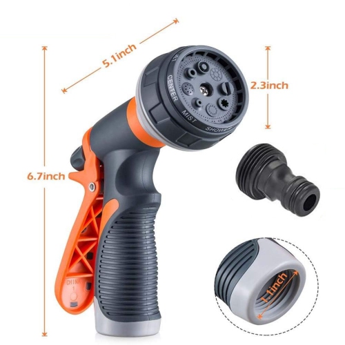 axGear Garden Hose Sprayer Nozzle 8 Adjustable Watering Patterns for Home Lawn Watering
