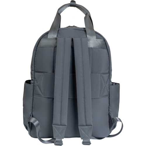 Joan & David 18 Inch Sport Lurex Puffer Nylon Workbbok Backpack - Charcoal