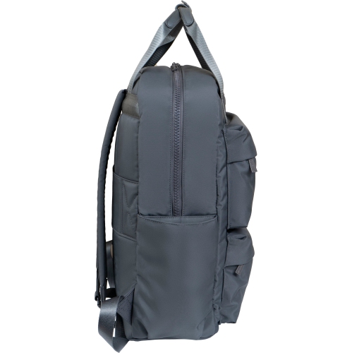 Joan & David 18 Inch Sport Lurex Puffer Nylon Workbbok Backpack - Charcoal