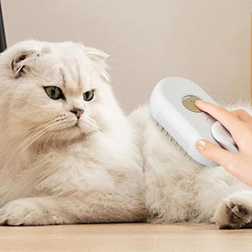 axGear Pet Grooming Brush Cat Dog Hair Cleaning Massage Comb w/ Water Liquid Inlet