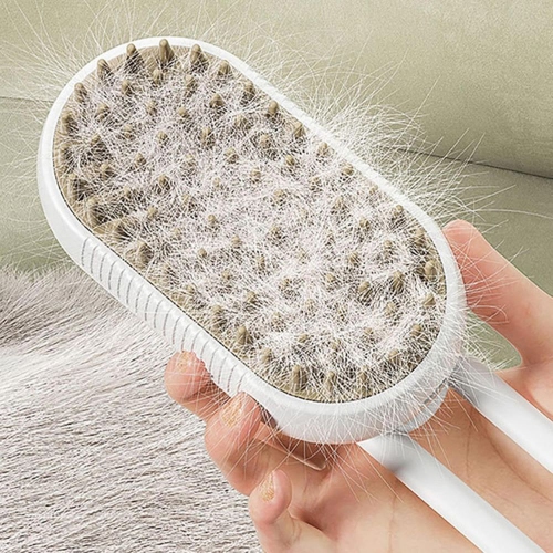 axGear Pet Grooming Brush Cat Dog Hair Cleaning Massage Comb w/ Water Liquid Inlet