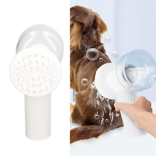 Brosse de bain pour animaux de compagnie distributeur de savon moussant pour chien douche pour chats d'axGear