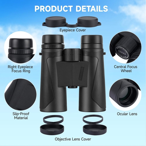 axGear Binoculars 12 x 42 Telescope Hunting Outdoor Zoom High Definition