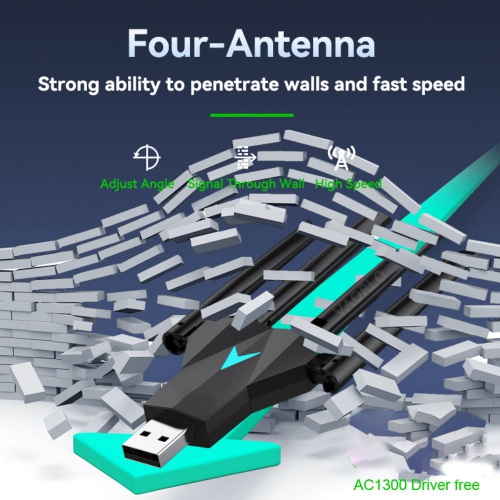 axGear USB 3.0 Wireless WiFi Network Adapter Dual Band 1300Mbps 2.4G 5GHz Receiver