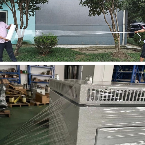 Film rétractable industriel étirable pour palette d'axGear, rouleau de pellicule moulante de 18 po x 853 pi