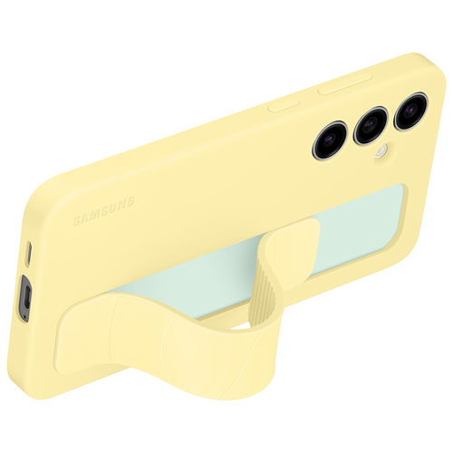 Samsung Grip Fitted Soft Shell Case with Stand for Galaxy S24 FE - Yellow