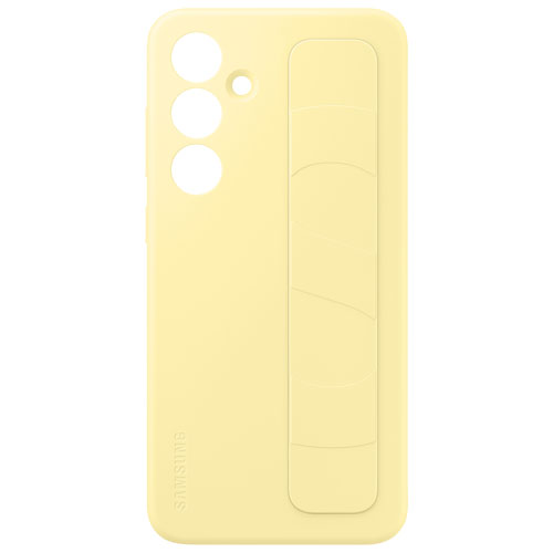Samsung Grip Fitted Soft Shell Case with Stand for Galaxy S24 FE - Yellow