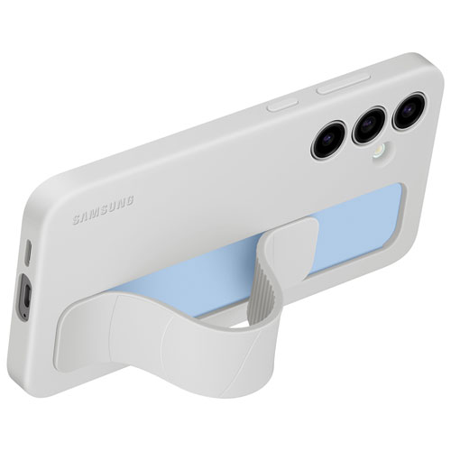 Samsung Grip Fitted Soft Shell Case with Stand for Galaxy S24 FE - Grey