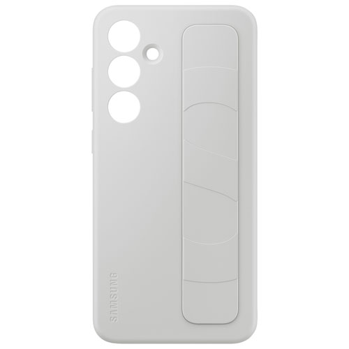 Samsung Grip Fitted Soft Shell Case with Stand for Galaxy S24 FE - Grey