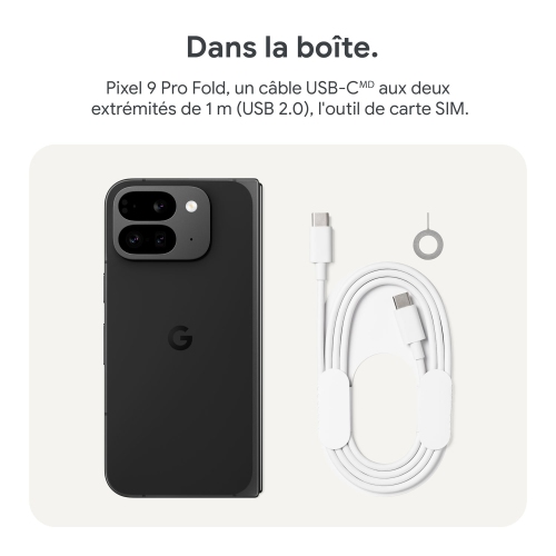 Remis à neuf - 512&nbsp;Go pliable pour Pixel 9 Pro de Google - Noir volcanique - Déverrouillé