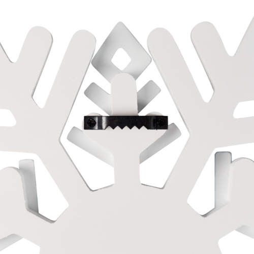 Snowflake Wooden Christmas Wall Decoration - 11.75" - White and Blue