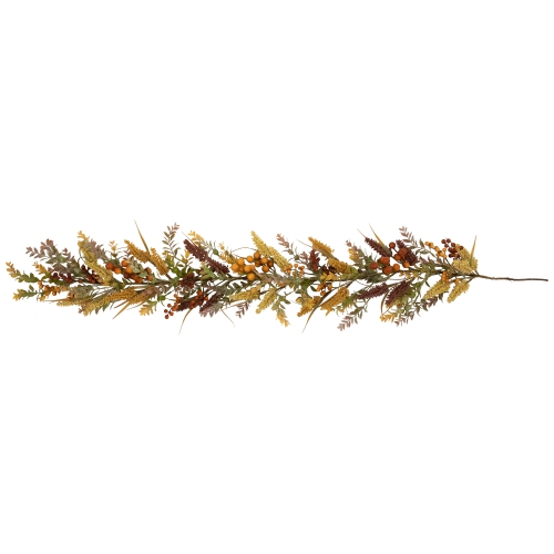 NORTHLIGHT  Real Touch Berry Clusters Artificial Fall Harvest Garland - 5' X 10" - Unlit