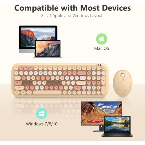 Ensemble clavier et souris sans fil, clavier type-graveur 2,4&nbsp;GHz 104 pleine grandeur, souris optique pour ordinateur portatif, ordinateur de