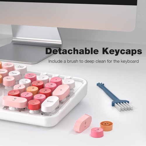 Ensemble clavier et souris sans fil, clavier type-graveur 2,4&nbsp;GHz 104 pleine grandeur, souris optique pour portable, ordinateur de bureau,