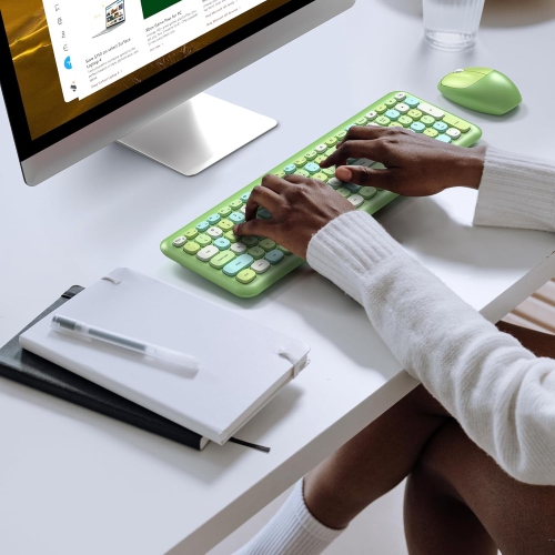 Ensemble clavier et souris sans fil, clavier de type graveur 2,4&nbsp;GHz 104 pleine grandeur, souris optique pour ordinateur portatif, ordinateur de