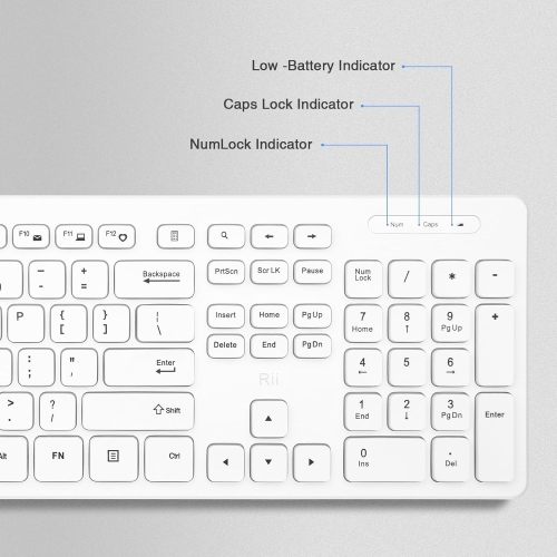 Wireless Keyboard and Mouse Combo,Full-Size Computer Keyboard Mouse,Wireless Mouse Quiet-Typing Keyboard and Mouse for School,Office,PC