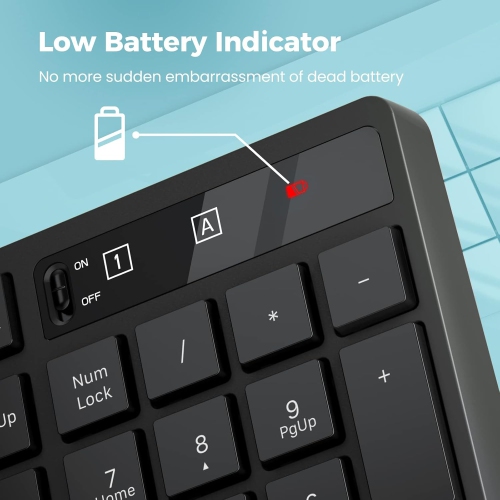 Ensemble clavier et souris sans fil, 2,4G clavier pleine grandeur, tout-en-un pour ordinateur/portable/Windows/Mac, clavier et souris USB sans fil