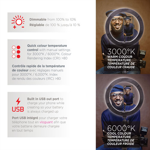 Mobifoto Mobilite 10" LED Ring Light