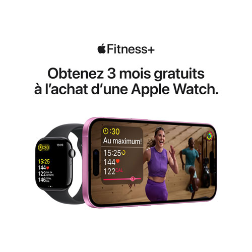 Apple Watch Series 10 (GPS + Cellulaire) avec boîtier de 46 mm en aluminium argenté et bracelet sport nuage bleu par Rogers - Financement mensuel