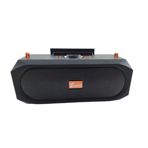 Bluetooth FM Radio with Phone Mount, USB/TF Music Player, and 1200mAh Battery for Portable Entertainment