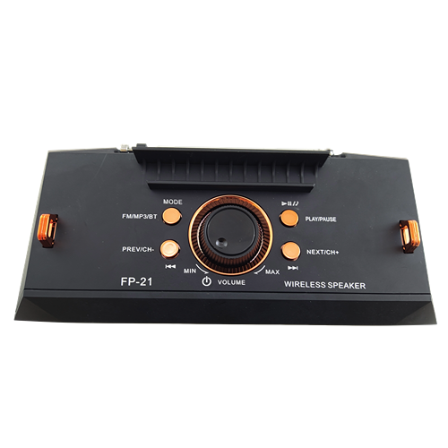 Bluetooth FM Radio with Phone Mount, USB/TF Music Player, and 1200mAh Battery for Portable Entertainment