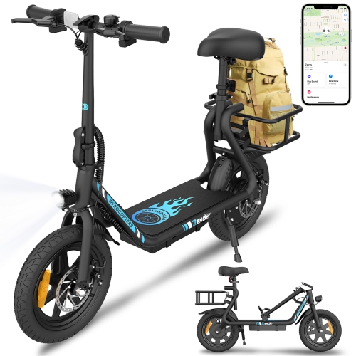 Trottinette électrique Zeno de Gyrocopters | Moteur de pointe 500&nbsp;W | Vitesse 25&nbsp;km/h | Sécurité UL2272 | Portée 25&nbsp;km | Siège absorba