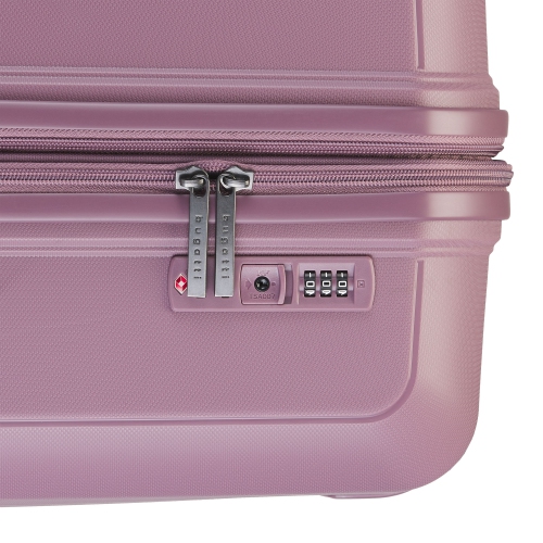 Grosse valise de cabine rigide Bridgetown de Bugatti avec verrou approuvé par la TSA - Violet