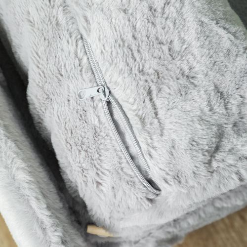 PawHut Dog Sofa, Dog Couch with Pillow, Pet Beds for Medium Dogs with Removable and Washable Cover, Non-slip Foot Pads, Elevated Pet Cat Sofa, 110