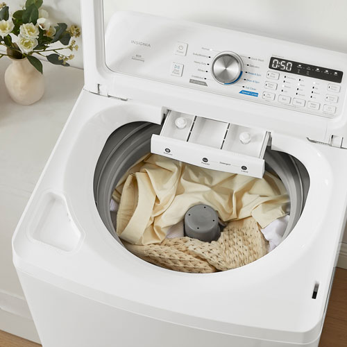 Insignia 4.7 Cu. Ft. High Efficiency Top Load Washer - White - Only at Best Buy