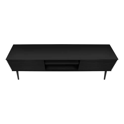 Monarch Specialties I 2783 - Tv Stand, 72 Inch, Media Entertainment Center, Storage Cabinet, Console, Storage Shelves, Bedroom, Living Room, Black