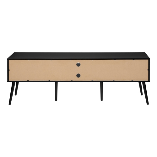 Monarch Specialties I 2783 - Tv Stand, 72 Inch, Media Entertainment Center, Storage Cabinet, Console, Storage Shelves, Bedroom, Living Room, Black