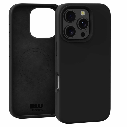 Blu Element Silicone Slim Case with MagSafe for iPhone 16 Pro Max - Rugged and Protective - Black