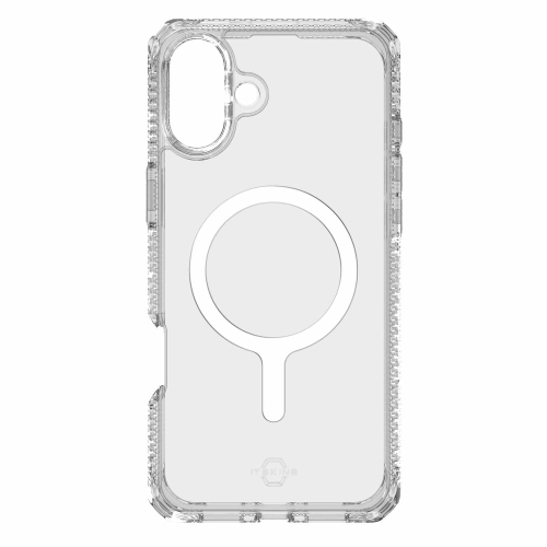 Étui MagSafe Hybrid_R d'ITSKINS | Conçu pour iPhone 16 | Transparent