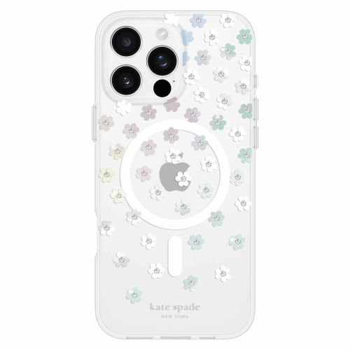 Kate Spade Protective Case w/MagSafe Scattered Flowers | Compatible with iPhone 16 Pro Max