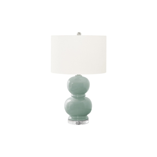 Monarch Specialties I 9743 - Lighting, 25"H, Blue Ceramic, Ivory / Cream Shade, Contemporary