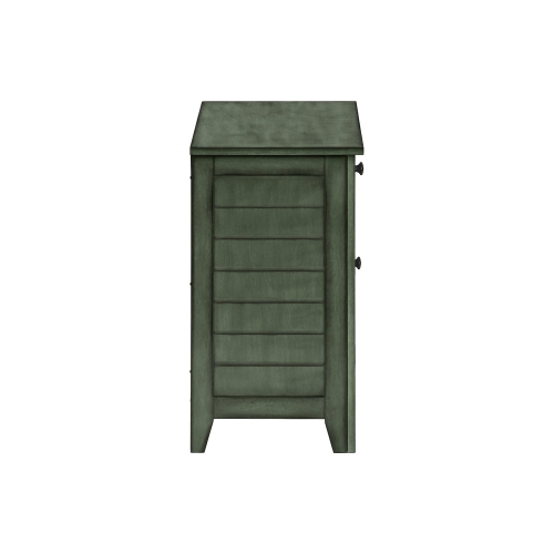 Monarch Specialties I 3948 - Accent Table, Nightstand, Storage Drawer, End, Side Table, Bedroom, Lamp, Storage, Antique Green Veneer, Transitional