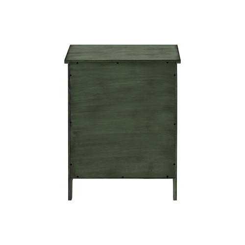 Monarch Specialties I 3948 - Accent Table, Nightstand, Storage Drawer, End, Side Table, Bedroom, Lamp, Storage, Antique Green Veneer, Transitional
