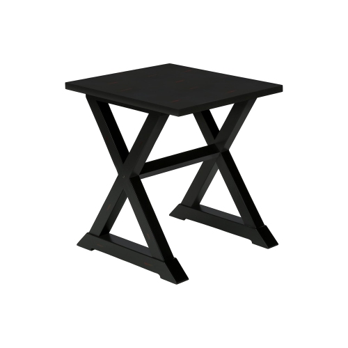 Monarch Specialties I 3987 - Accent Table, End, Side Table, Square, Nightstand, Bedroom, Lamp, Black Veneer, Transitional