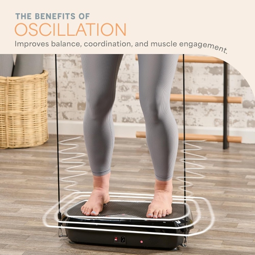 Lifepro HexaPlate Vibration Plate Exercise Machine – Whole Body Vibrating Platform with Magnetic Acupoints for Lymphatic Drainage, Muscle Toning &