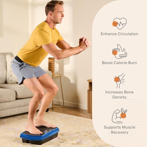 Lifepro HexaPlate Vibration Plate Exercise Machine – Whole Body Vibrating Platform with Magnetic Acupoints for Lymphatic Drainage, Muscle Toning &