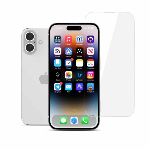 22 cases Protecteur d'écran en verre trempé | compatible avec iPhone 16 plus