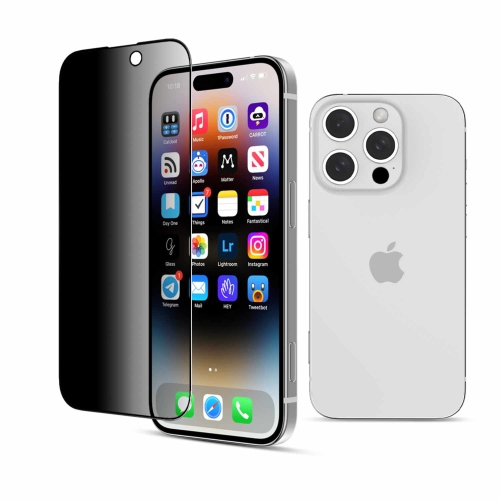 22 étuis Privacy Verre trempé | Conçu pour iPhone 16 Pro