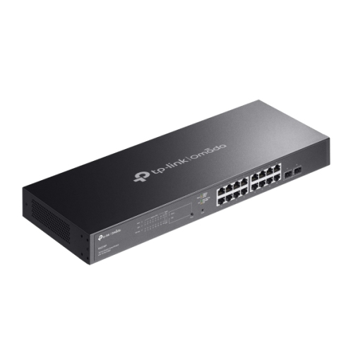 TP-Link TL-SG2218P 16 Port Gigabit Smart Managed PoE Switch | 16 PoE+ Ports @150W, 2 SFP Slots, Support Omada SDN, PoE Recovery, IPv6, Static Routing