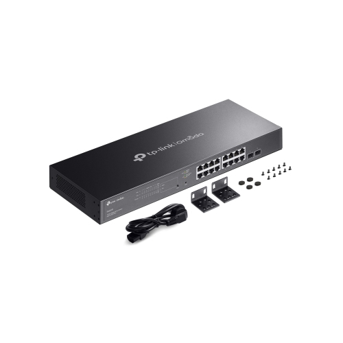 TP-Link TL-SG2218P 16 Port Gigabit Smart Managed PoE Switch | 16 PoE+ Ports @150W, 2 SFP Slots, Support Omada SDN, PoE Recovery, IPv6, Static Routing